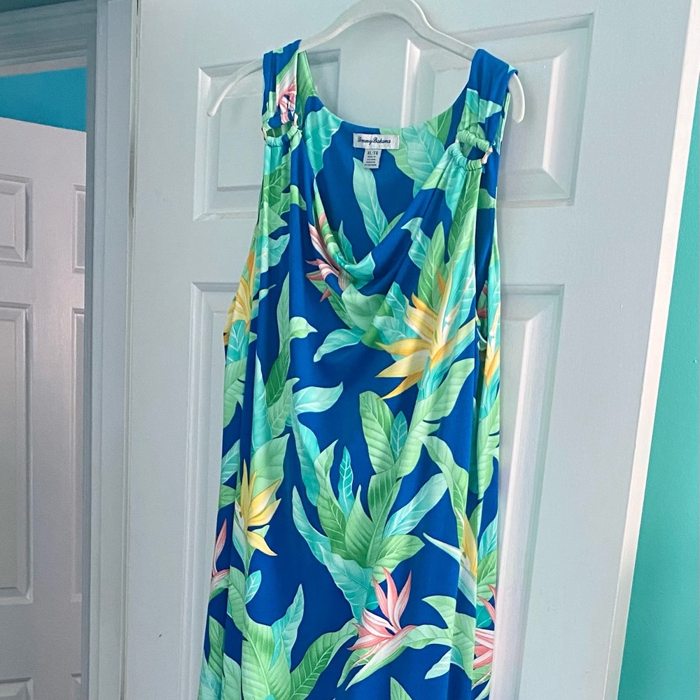 Tommy Bahama Green Tropical Maxi Dress